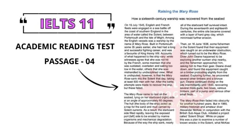 Raising The Mary Rose Reading Answers Pdf Ielts Progress