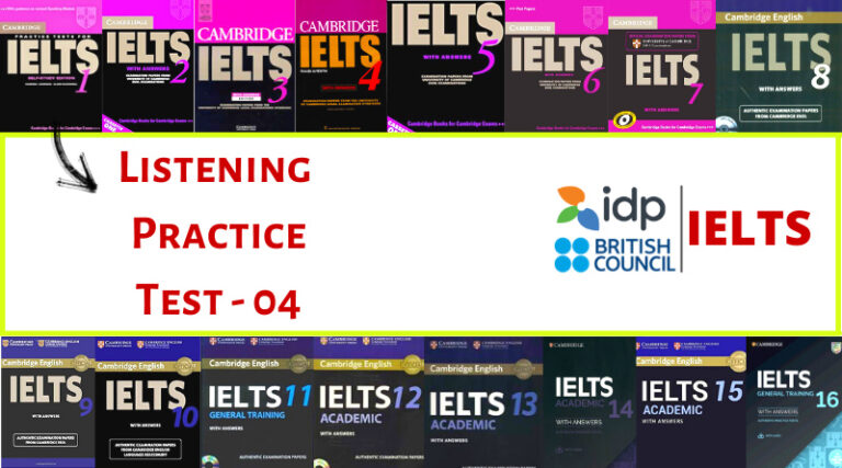 Cambridge IELTS 1 Listening Test 4 [Answers + PDF + Transcript]