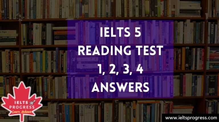 Cambridge 5 Reading Test 1-2-3-4 Answers