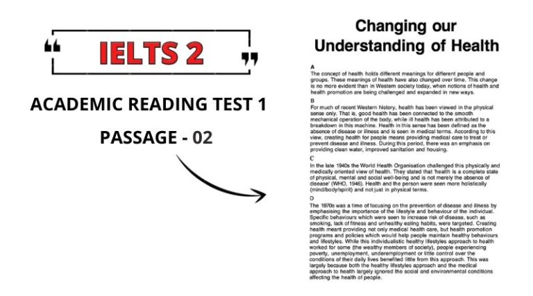 Changing our Understanding of Health: Reading Answers