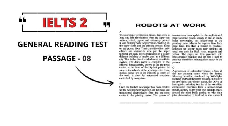 ROBOTS AT WORK: Reading Answers