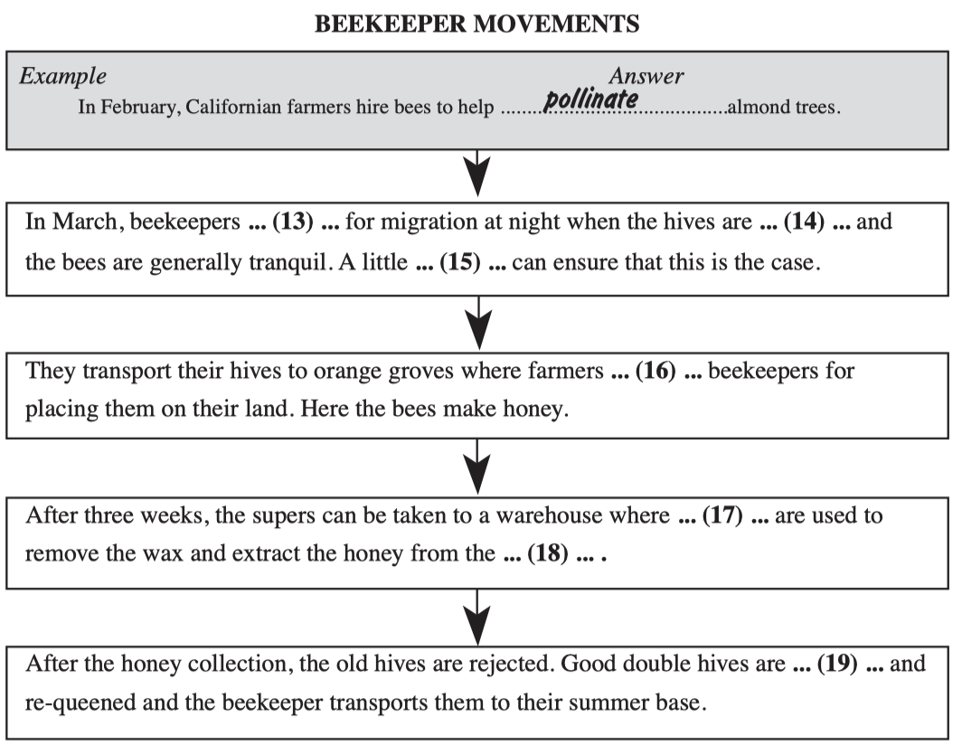 MIGRATORY BEEKEEPING: Reading Answers