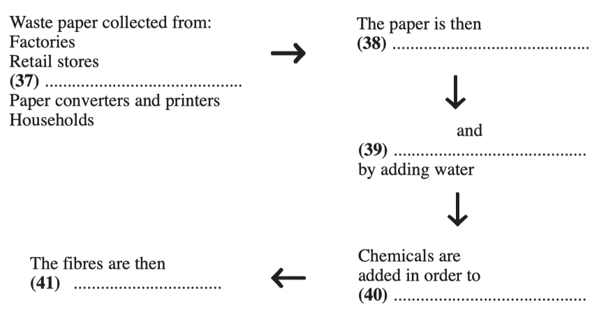 Paper Recycling Reading Answers