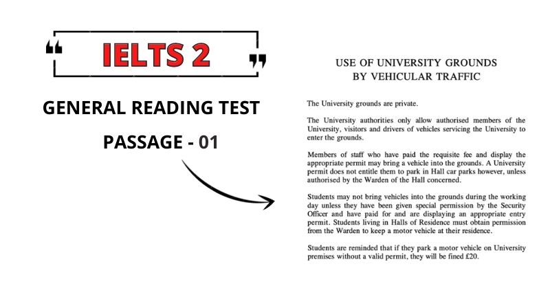 USE OF UNIVERSITY GROUNDS BY VEHICULAR TRAFFIC gt reading answers