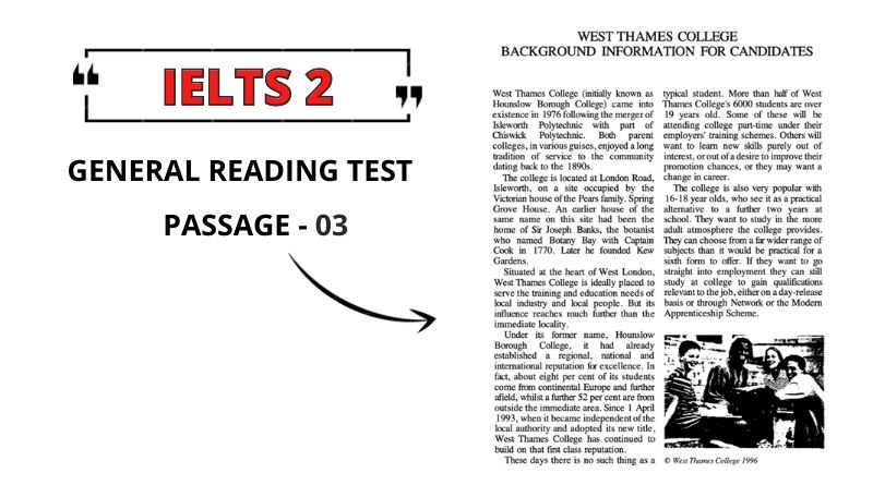 WEST THAMES COLLEGE background Reading Answers