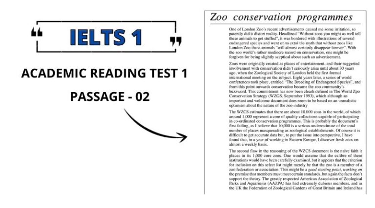 Zoo conservation programmes reading Answers