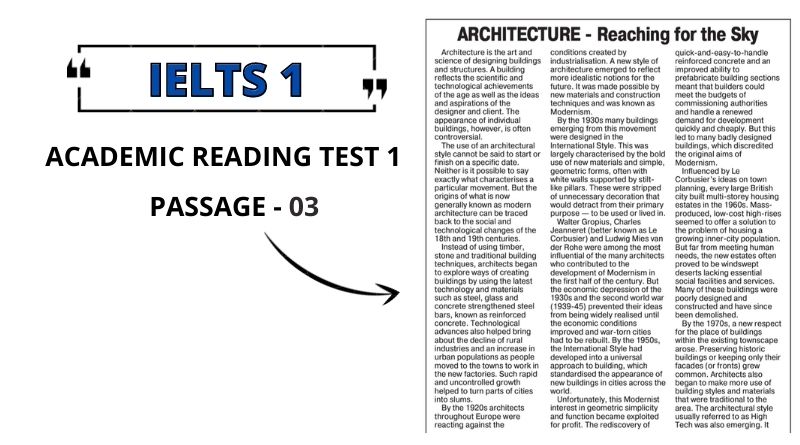 ARCHITECTURE - Reaching for the Sky: Reading Answers