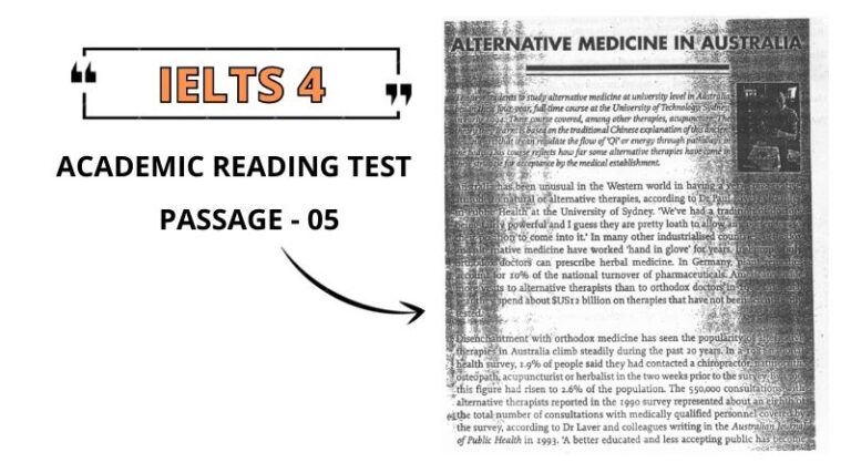 Alternative Medicine in Australia Reading Answers pdf