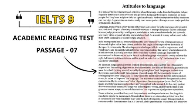 Attitudes to Language Reading Answers & PDF