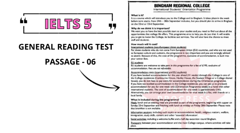 Bingham Regional College Reading Answers & PDF