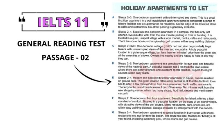 HOLIDAY APARTMENTS TO LET reading answers pdf