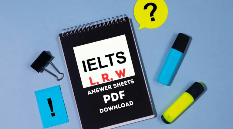 IELTS Listening Reading Writing Answer Sheets in PDF