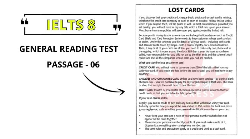 LOST CARDS Reading Answers PDF
