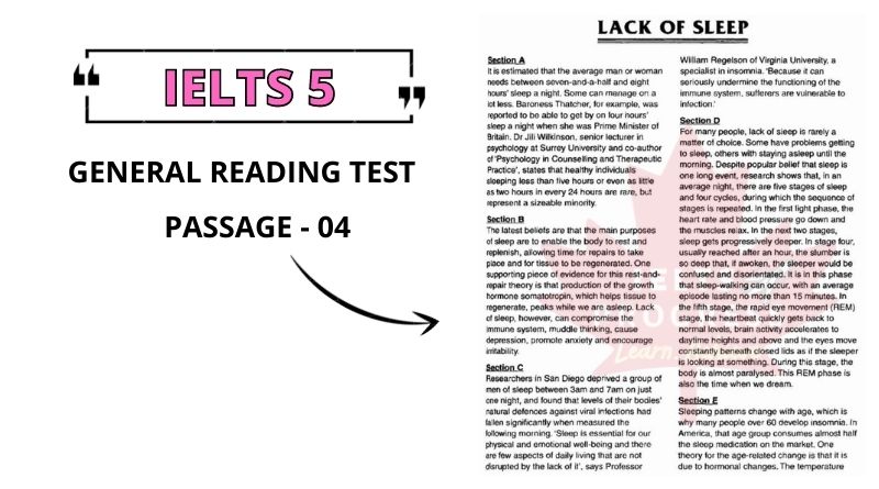 Lack of Sleep Reading Answers PDF