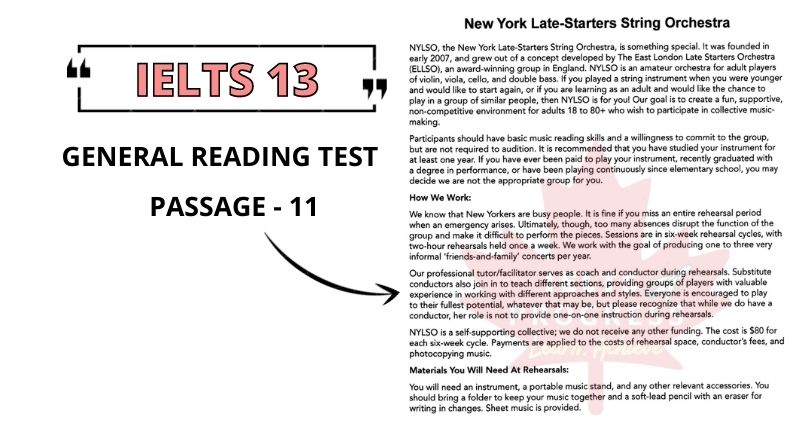 New York Late-Starters String Orchestra READING answers