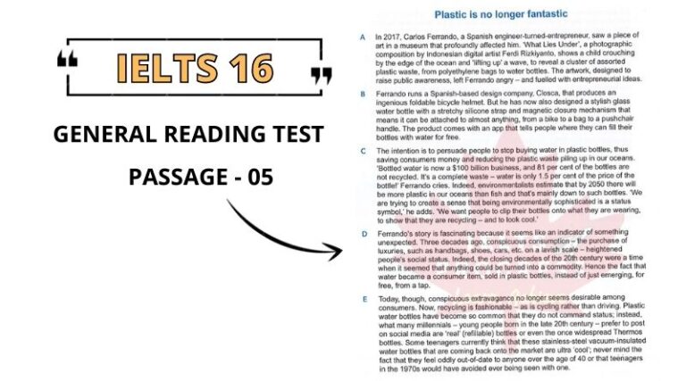 Plastic is no longer fantastic reading answers pdf