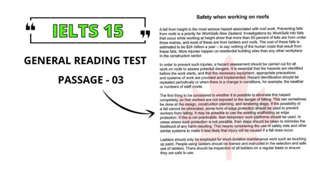 Safety when working on roofs reading answers PDF