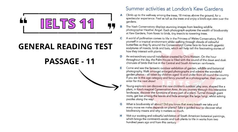 Summer activities at London’s Kew Gardens reading answers pdf