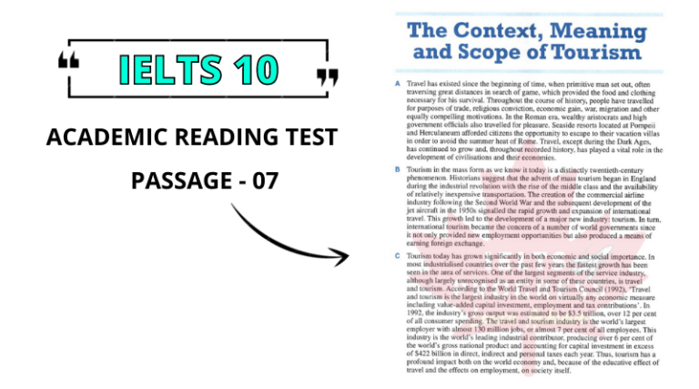 The Context Meaning and Scope of Tourism reading answers pdf