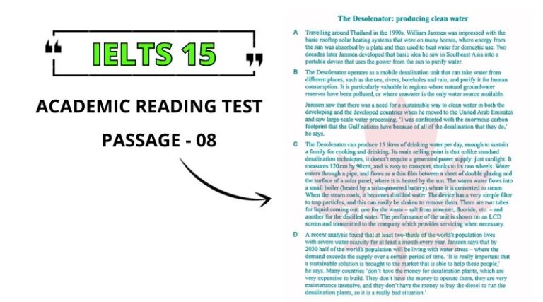 The Desolenator: producing clean water READING ANSWERS pdf