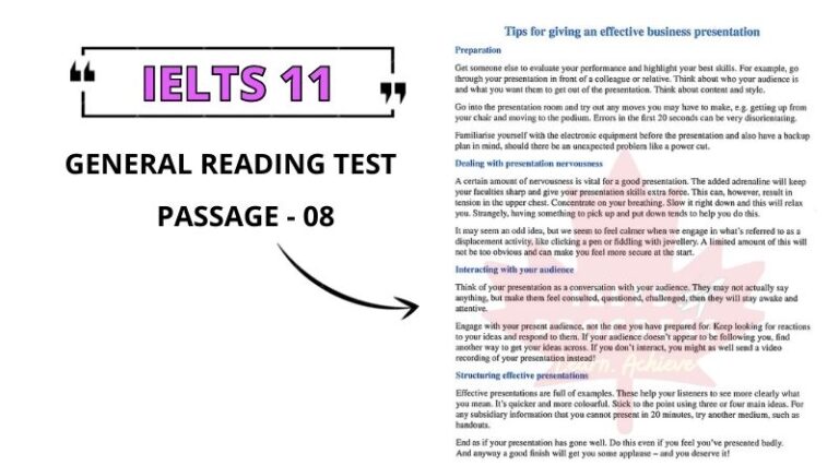 ielts reading tips for giving an effective business presentation