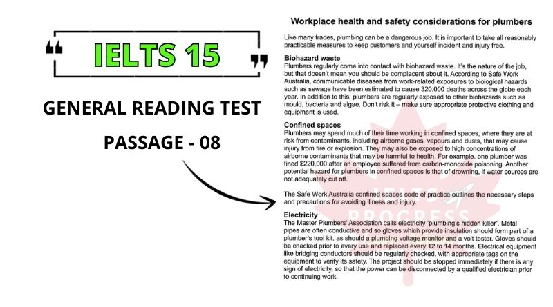Workplace health and safety considerations for plumbers reading answers