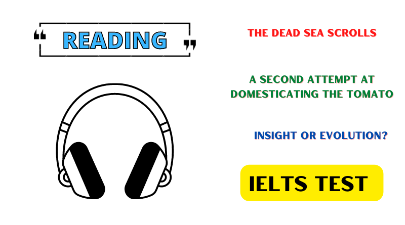 The Dead Sea Scrolls A second attempt at domesticating the tomato Insight or evolution IELTS Reading Answers